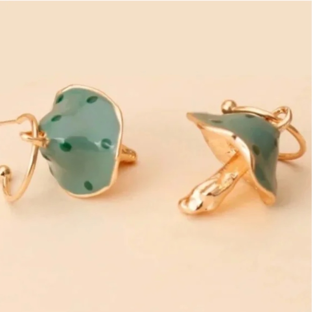 ❤️ FREE Mushroom Plant Art Deco Peasant Boho Pop Hipster Farm Hippie Earrings
